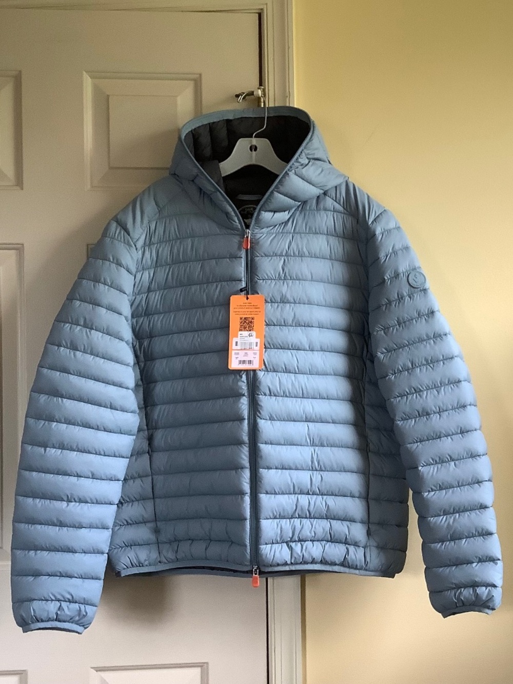 Save The Duck Daniele Water Resistant Hooded Puffer Jacket Atitlan Grey SZ XXL